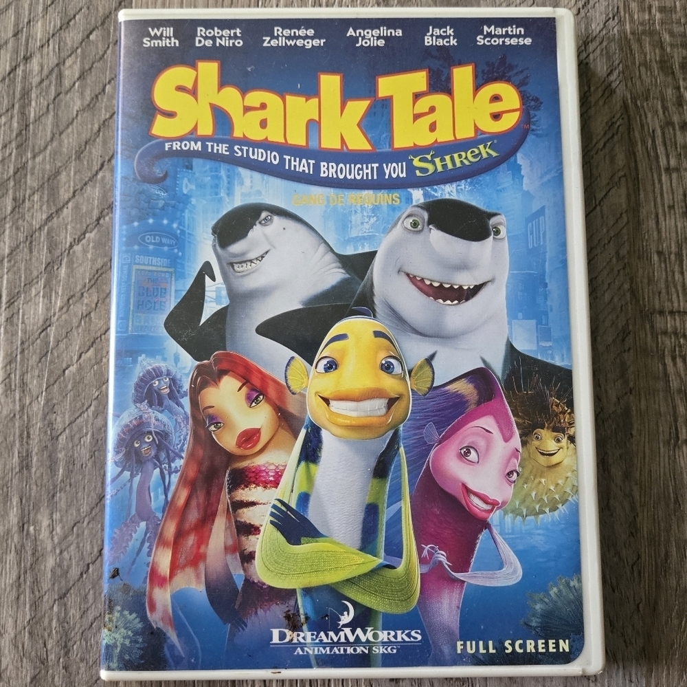 DreamWorks Shark Tale DVD Full Screen With Club Oscar Party CD Bonus Disc
